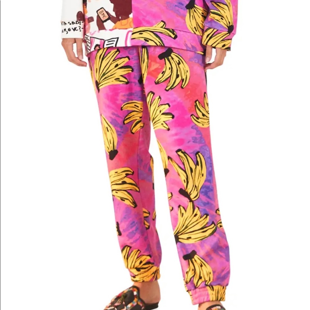 Farm Rio Tie-Dye Banana Sweatpants. Size Large NWT